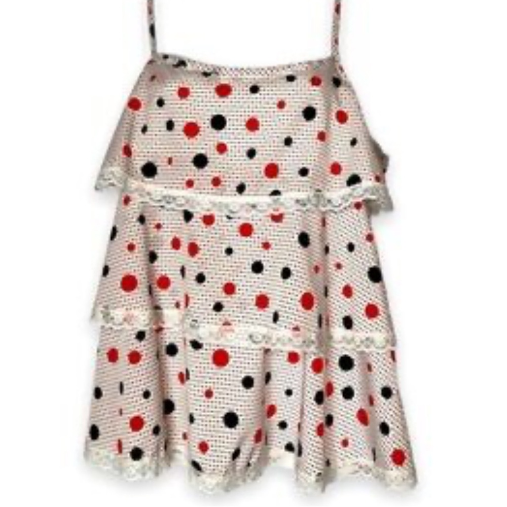 Romeo & Juliet Couture Red and Black Polka Dot Camisole Tank